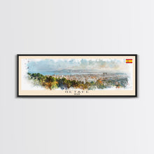 Carregar imagem no visualizador da galeria, Getafe Spain Panoramic Travel Poster, Framed Canvas Print or Metal Wall Art, Travel Art, Home Decor, Panoramic Painting, Midcentury Art