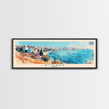 Carregar imagem no visualizador da galeria, Glyfada Greece Wall Art, Panoramic Travel Poster, Panoramic Framed Canvas Print, City Wall Art, Wall Hanging Home Decor, Travel Art