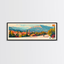 Load image into Gallery viewer, Almeria Spain Wall Art, Panoramic Travel Poster, Panoramic Framed Canvas Print, City Wall Art, Wall Hanging Home Decor, Travel Art