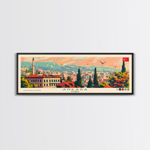 Load image into Gallery viewer, Ankara Turkey Travel Print Wall Art, Panoramic City Art, Travel Art, Wall Decor, Vacation Gift, Framed Canvas Print Or Metal Art
