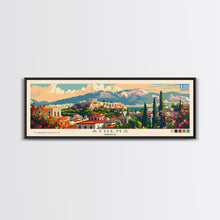 Load image into Gallery viewer, Athens Greece Travel Art, City Art, Framed Canvas Print or Metal Wall Art, Europe Travel Poster, Panoramic Wall Art, Extra Wide Wall Art