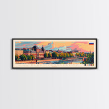 Load image into Gallery viewer, Blagoveshchensk Russia Travel Art, City Art, Framed Canvas Print or Metal Wall Art, Europe Travel Poster, Panoramic Wall Art, Extra Wide Wall Art