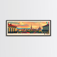 Carregar imagem no visualizador da galeria, Bologna Italy Wall Art, Panoramic Travel Poster, Panoramic Framed Canvas Print, City Wall Art, Wall Hanging Home Decor, Travel Art