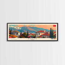 Load image into Gallery viewer, Bursa Turkey Travel Print Wall Art, Panoramic City Art, Travel Art, Wall Decor, Vacation Gift, Framed Canvas Print Or Metal Art