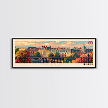 Carregar imagem no visualizador da galeria, Cambridge United Kingdom Travel Print Wall Art, Panoramic City Art, Travel Art, Wall Decor, Vacation Gift, Framed Canvas Print Or Metal Art