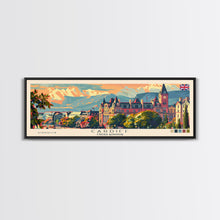 Carregar imagem no visualizador da galeria, Cardiff United Kingdom Travel Art, City Art, Framed Canvas Print or Metal Wall Art, Europe Travel Poster, Panoramic Wall Art, Extra Wide Wall Art