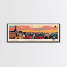 Cargar imagen en el visor de la galería, Charleroi Belgium Travel Print Wall Art, Panoramic City Art, Travel Art, Wall Decor, Vacation Gift, Framed Canvas Print Or Metal Art