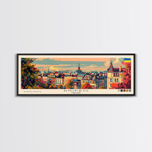 Load image into Gallery viewer, Dnipro Ukraine Wall Art, Panoramic Travel Poster, Panoramic Framed Canvas Print, City Wall Art, Wall Hanging Home Decor, Travel Art