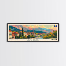 Load image into Gallery viewer, Doboj Bosnia Travel Print Wall Art, Panoramic City Art, Travel Art, Wall Decor, Vacation Gift, Framed Canvas Print Or Metal Art