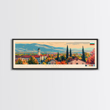 Load image into Gallery viewer, Dobrich Bulgaria Travel Art, City Art, Framed Canvas Print or Metal Wall Art, Europe Travel Poster, Panoramic Wall Art, Extra Wide Wall Art