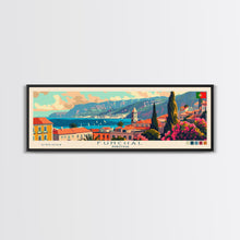 Load image into Gallery viewer, Funchal Portugal Travel Print Wall Art, Panoramic City Art, Travel Art, Wall Decor, Vacation Gift, Framed Canvas Print Or Metal Art