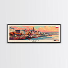 Load image into Gallery viewer, Gdynia Poland Travel Art, City Art, Framed Canvas Print or Metal Wall Art, Europe Travel Poster, Panoramic Wall Art, Extra Wide Wall Art