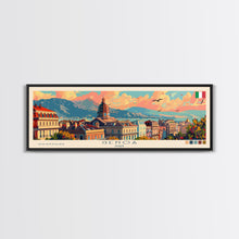 Carregar imagem no visualizador da galeria, Genoa Italy Travel Art, City Art, Framed Canvas Print or Metal Wall Art, Europe Travel Poster, Panoramic Wall Art, Extra Wide Wall Art