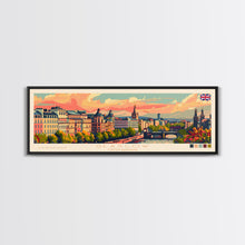 Carregar imagem no visualizador da galeria, Glasgow United Kingdom Travel Art, City Art, Framed Canvas Print or Metal Wall Art, Europe Travel Poster, Panoramic Wall Art, Extra Wide Wall Art