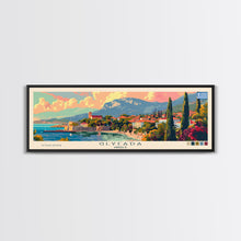 Carregar imagem no visualizador da galeria, Glyfada Greece Wall Art, Panoramic Travel Poster, Panoramic Framed Canvas Print, City Wall Art, Wall Hanging Home Decor, Travel Art