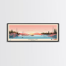 Load image into Gallery viewer, Ennadai Lake Nunavut Framed Canvas Print, Panoramic Wall Art, Midcentury Modern, Pop Art, Bedroom Decor, Travel Poster, Lake View