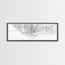 Cargar imagen en el visor de la galería, Panoramic St Petersburg City Map, Florida Art, Map Print, Minimalist Wall Art, Canvas Art, Housewarming Gift, Street Map Art, Closing Gift