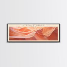 Load image into Gallery viewer, Antelope Canyon Travel Print Wall Art, Travel Poster Print, Retro Style Home Decor, Wall Hanging, Travel Gift Idea, Unique Metal Art