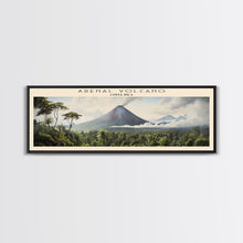 Load image into Gallery viewer, Arenal Volcano Travel Poster Print, Framed Canvas Print, Costa Rica Travel Art, Wood Framed Art, Wall Hanging, Home Decor