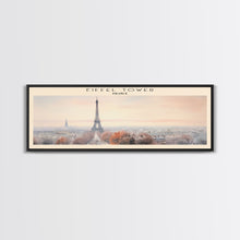 Load image into Gallery viewer, Eiffel Tower Travel Poster Print, Framed Canvas Print, COUNTRY Travel Art, Wood Framed Art, Wall Hanging, Home Decor