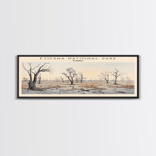 Carregar imagem no visualizador da galeria, Etosha National Park Travel Poster Print, Framed Canvas Wall Art, Metal Wall Art, COUNTRY art, Gift For Him, Travel Wall Art, Travel Lover Gift