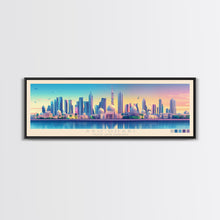Carregar imagem no visualizador da galeria, Abu Dhabi, United Arab Emirates Panoramic Travel Poster Canvas Print, Abu Dhabi, United Arab Emirates Painting, United Arab Emirates Art, Abu Dhabi Travel Art, Living Room Painting