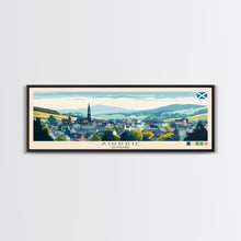 Carregar imagem no visualizador da galeria, Airdrie, Scotland Travel Poster Panoramic Canvas Print, Airdrie, Scotland Painting, Scotland Art, Airdrie Travel Art, Guest Room Painting
