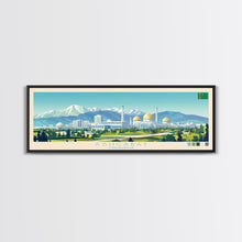 Carregar imagem no visualizador da galeria, Ashgabat, Turkmenistan Panoramic Travel Poster Canvas Print, Ashgabat, Turkmenistan Painting, Turkmenistan Art, Ashgabat Panoramic Travel Art, Travel Painting