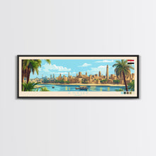 Load image into Gallery viewer, Asyut, Egypt Travel Poster Panoramic Canvas Print, Asyut, Egypt Painting, Egypt Art, Asyut Travel Art, Guest Room Painting