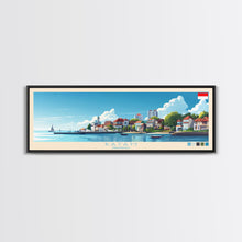 Load image into Gallery viewer, Batam, Indonesia Panoramic Travel Poster Canvas Print, Batam, Indonesia Painting, Indonesia Art, Batam Travel Art, Guest Room Painting