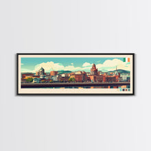 Load image into Gallery viewer, Belfast, Ireland Travel Poster Panoramic Canvas Print, Belfast, Ireland Painting, Ireland Art, Belfast Travel Art, Guest Room Painting