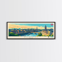 Load image into Gallery viewer, Bradford, England Panoramic Travel Poster Canvas Print, Bradford, England Painting, England Art, Bradford Travel Art, Guest Room Painting