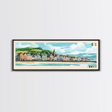 Load image into Gallery viewer, Bray, Ireland Panoramic Travel Poster Canvas Print, Bray, Ireland Painting, Ireland Art, Bray Travel Art, Guest Room Painting