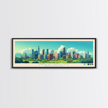 Load image into Gallery viewer, Brazzaville, Republic of the Congo Panoramic Travel Poster Canvas Print, Brazzaville, Republic of the Congo Painting, Republic of the Congo Art, Brazzaville Travel Art, Living Room Painting