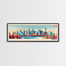 Carregar imagem no visualizador da galeria, Calgary, Canada Panoramic Travel Poster Canvas Print, Calgary, Canada Painting, Canada Art, Calgary Travel Art, Living Room Painting