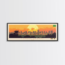 Carregar imagem no visualizador da galeria, Campo Grande, Brazil Panoramic Travel Poster Canvas Print, Campo Grande, Brazil Painting, Brazil Art, Campo Grande Panoramic Travel Art, Travel Painting