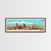 Cargar imagen en el visor de la galería, Centro, Mexico Panoramic Travel Poster Canvas Print, Centro, Mexico Painting, Mexico Art, Centro Travel Art, Guest Room Painting