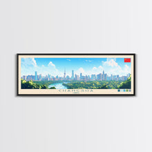 Cargar imagen en el visor de la galería, Changsha, China Panoramic Travel Poster Canvas Print, Changsha, China Painting, China Art, Changsha Travel Art, Living Room Painting