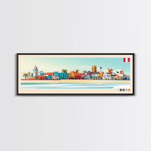 Cargar imagen en el visor de la galería, Chiclayo, Peru Panoramic Travel Poster Canvas Print, Chiclayo, Peru Painting, Peru Art, Chiclayo Travel Art, Guest Room Painting