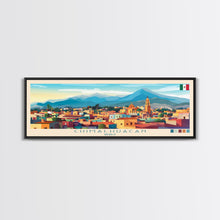 Cargar imagen en el visor de la galería, Chimalhuacan, Mexico Panoramic Travel Poster Canvas Print, Chimalhuacan, Mexico Painting, Mexico Art, Chimalhuacan Travel Art, Guest Room Painting