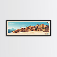 Load image into Gallery viewer, Djelfa, Algeria Panoramic Travel Poster Canvas Print, Djelfa, Algeria Painting, Algeria Art, Djelfa Panoramic Travel Art, Travel Painting
