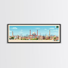 Carregar imagem no visualizador da galeria, Faisalabad, Pakistan Panoramic Travel Poster Canvas Print, Faisalabad, Pakistan Painting, Pakistan Art, Faisalabad Panoramic Travel Art, Travel Painting