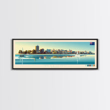 Load image into Gallery viewer, Geelong, Australia Travel Poster Panoramic Canvas Print, Geelong, Australia Painting, Australia Art, Geelong Travel Art, Guest Room Painting