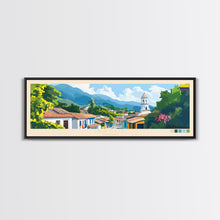 Load image into Gallery viewer, Panoramic Travel Poster Ibague, Colombia Canvas Print, Ibague, Colombia Painting, Colombia Art, Ibague Travel Art, Guest Room Painting