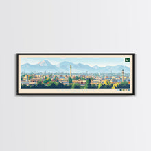 Load image into Gallery viewer, Rawalpindi, Pakistan Panoramic Travel Poster Canvas Print, Rawalpindi, Pakistan Painting, Pakistan Art, Rawalpindi Travel Art, Living Room Painting