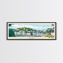 Load image into Gallery viewer, Truro, England Panoramic Travel Poster Canvas Print, Truro, England Painting, England Art, Truro Travel Art, Living Room Painting