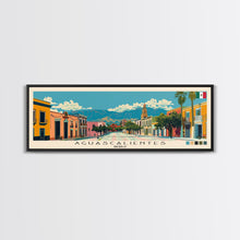 Carregar imagem no visualizador da galeria, Aguascalientes, Mexico Panoramic Canvas Print, Aguascalientes, Mexico Painting, Mexico Art, Aguascalientes Travel Poster, Travel Art, Guest Room Painting