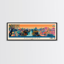 Carregar imagem no visualizador da galeria, Ahmedabad, India Panoramic Canvas Print, Ahmedabad, India Painting, India Art, Ahmedabad Travel Poster, Travel Art, Vacation Gift