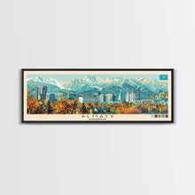 Load image into Gallery viewer, Almaty, Kazakhstan Panoramic Canvas Print, Almaty, Kazakhstan Painting, Kazakhstan Art, Almaty Travel Poster, Travel Art, Living Room Painting