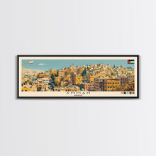 Load image into Gallery viewer, Amman, Jordan Panoramic Canvas Print, Amman, Jordan Painting, Jordan Art, Amman Travel Poster, Travel Art, Guest Room Painting